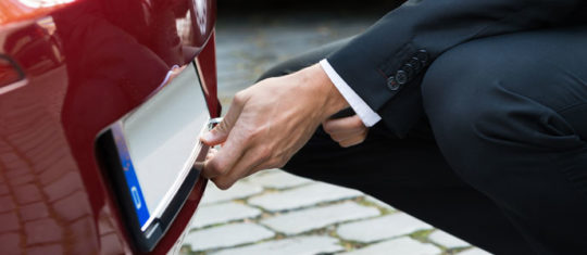Plaque d'immatriculation voiture